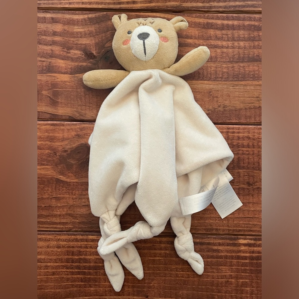 Expressions Nemcor Cream and Tan Bear Comforter Lovey